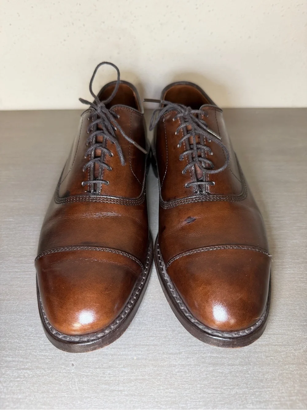 Allen Edmonds Park Avenue Black Leather Cap Toe Oxford Men's Dress Shoes 7 D